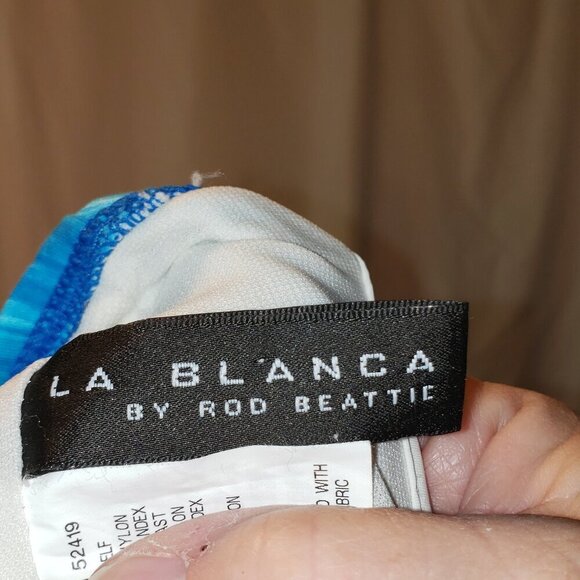 La Blanca by Rob Beattie Island Goddess Underwire Tie Dyed Tankini Top - 38D - Picture 4 of 5